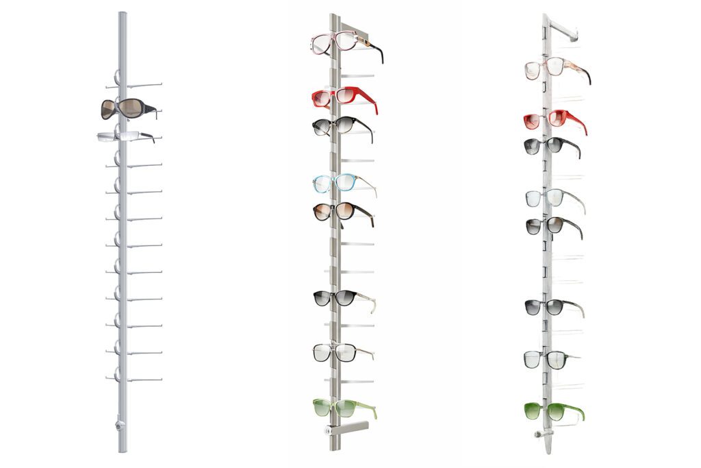 Colonnes pour lunettes - Sécurisation par clé